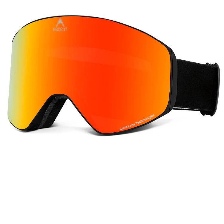 magnetic goggles Ascent HXO125 Road Trip Magnetic Lens Goggles Large/Mid/Narrow Weed Green Luna Len Goggle w/Yellow Logo Strap