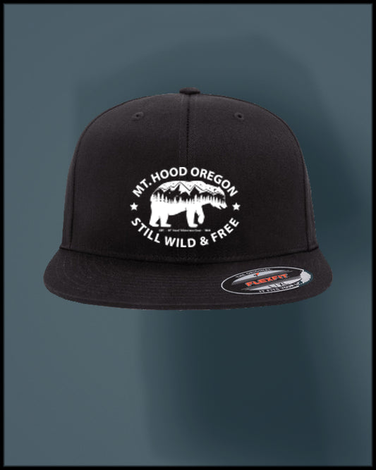 Mt Hood Authentics Flat Bill Cap Black