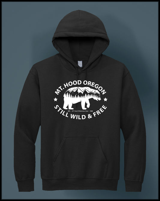 Mt Hood Authentics Pullover Hooded Sweatshirt Black